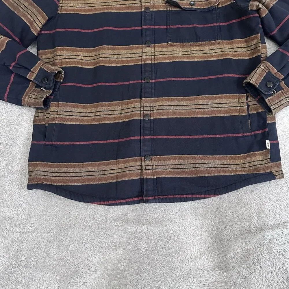 The North Face Men's Campshire Sherpa Lined Shirt Jacket Size L Brown Plaid